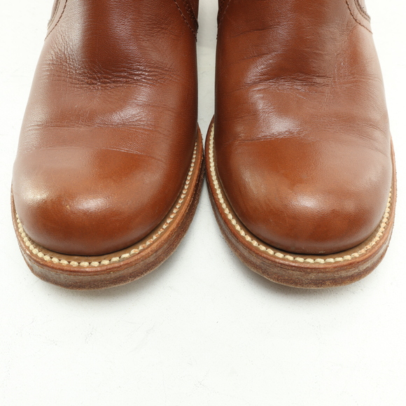 Frye Vintage Campus Braided Knee-High Leather Heeled Boots Women 6.5 Brown EUC - Picture 12 of 15